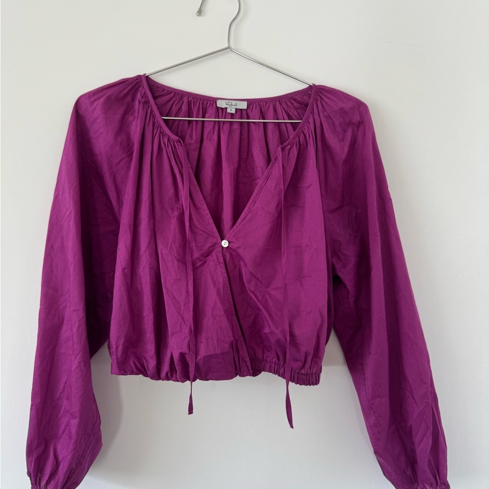Rails Fuchsia Blouse with Button Detail